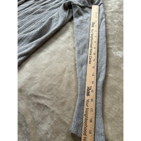 Calvin Klein jeans Women's 100% Cashmere Open Front Pale Gray Sweater Sz s - Picture 13 of 16